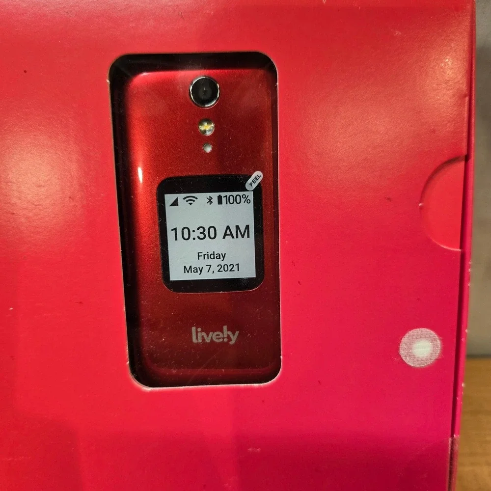Jitterbug Flip2 Easy to Use Seniors Flip Cell Phone Red in Color SEALED Lively!‎